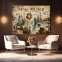 Denke Weltweit – Luxus Wandbild als Gallery Leinwand