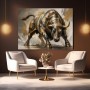 Kraftvoller Bulle Modernes Wandbild als Gallery Leinwand