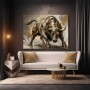 Kraftvoller Bulle Modernes Wandbild als Gallery Leinwand