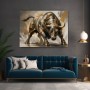 Kraftvoller Bulle Modernes Wandbild als Gallery Leinwand