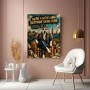 Erfolgsdogge im Money-Style – Modernes Wandbild als Gallery Leinwand