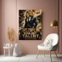 Disziplin schlägt Talent Wandbild Poster mit Löwen-Motiv