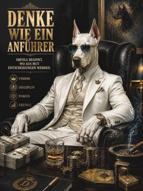 Denke wie ein Anführer – Luxus Wandbild als Gallery Leinwand