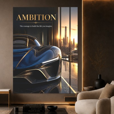 Ambition Sportwagen Wandbild als Gallery Leinwand