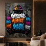 Unstoppable Mindset Street-Art Wandbild als Gallery Leinwand