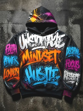 Unstoppable Mindset Street-Art Wandbild als Gallery Leinwand