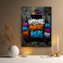 Unstoppable Mindset Street-Art Wandbild als Gallery Leinwand