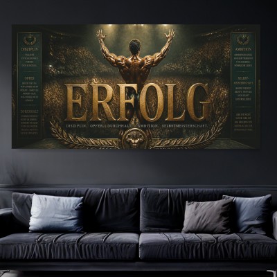 Erfolg im Fokus – Modernes Wandbild als Gallery Leinwand
