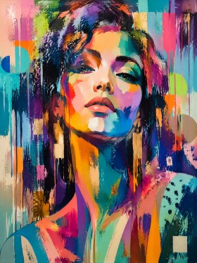 Farbintensives Porträt als Wandbild und Fine Art Print