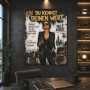 Selfmade Boss Lady Wandbild Poster in Schwarz, Weiß und Gold