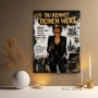 Selfmade Boss Lady Wandbild Poster in Schwarz, Weiß und Gold