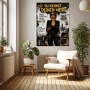 Selfmade Boss Lady Wandbild Poster in Schwarz, Weiß und Gold