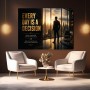 Every Day Is a Decision – motivierendes Wandbild & Poster mit Dubai Skyline