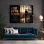 Every Day Is a Decision – motivierendes Wandbild & Poster mit Dubai Skyline