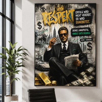 Respekt Statement Wandbild – urbanes Business Poster