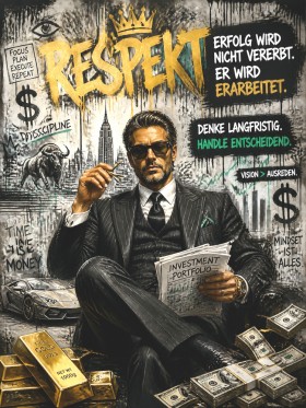 Respekt Statement Wandbild – urbanes Business Poster