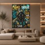 Motivation Street Art Wandbild – Canvas Print mit Maskenfigur