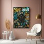 Motivation Street Art Wandbild – Canvas Print mit Maskenfigur