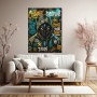 Motivation Street Art Wandbild – Canvas Print mit Maskenfigur