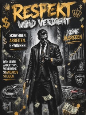 Respekt wird verdient – Modernes Wandbild als Poster