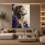 Elegantes Frauenporträt mit Blüten – Leinwand & Acrylbild