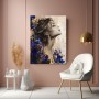 Elegantes Frauenporträt mit Blüten – Leinwand & Acrylbild