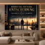 Motivation über der Skyline – Leinwandbild und Poster für Business-Räume