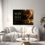 Win the Day Schach Motivation Leinwandbild Poster