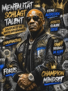 Champion Mindset Wandbild auf Gallery Leinwand