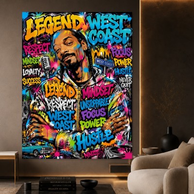 West Coast Legende – Modernes Wandbild als Gallery Leinwand