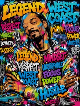 West Coast Legende – Modernes Wandbild als Gallery Leinwand