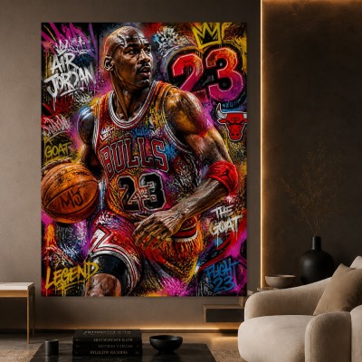 Basketball Legende 23 – Modernes Wandbild als Canvas Print