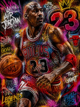 Basketball Legende 23 – Modernes Wandbild als Canvas Print