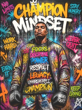 Champion Mindset Wandbild als Canvas Print