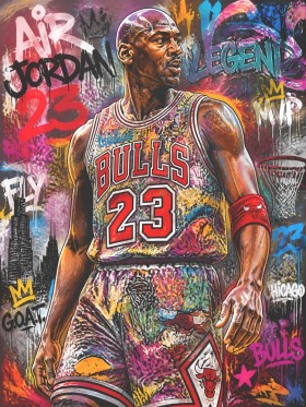 Basketball-Legende 23 – Modernes Wandbild als Gallery Print