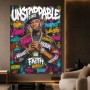Unstoppable Street-Porträt – Wandbild auf Gallery Leinwand