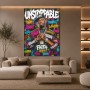 Unstoppable Street-Porträt – Wandbild auf Gallery Leinwand