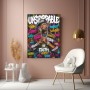 Unstoppable Street-Porträt – Wandbild auf Gallery Leinwand