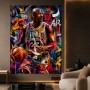 Basketball-Legende 23 Wandbild auf Gallery Leinwand