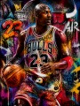 Basketball-Legende 23 Wandbild auf Gallery Leinwand