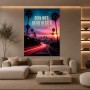 Dein Weg Deine Regeln – Modernes Wandbild als Poster mit City-Skyline
