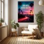 Dein Weg Deine Regeln – Modernes Wandbild als Poster mit City-Skyline