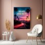 Dein Weg Deine Regeln – Modernes Wandbild als Poster mit City-Skyline