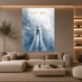 Azure French Riviera – Modernes Wandbild als Gallery Print