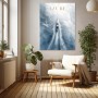 Azure French Riviera – Modernes Wandbild als Gallery Print