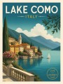 Lake Como Italy – Modernes Wandbild als Fine Art Print