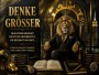 Denke Größer – Luxus Wandbild als Leinwandbild mit Löwenkönig in Gold