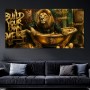 Goldener Löwe im Empire-Stil – Leinwandbild als Luxus Wandbild
