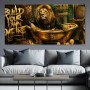 Goldener Löwe im Empire-Stil – Leinwandbild als Luxus Wandbild