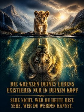 Grenzen im Kopf – motivierendes Leinwandbild als Modernes Wandbild